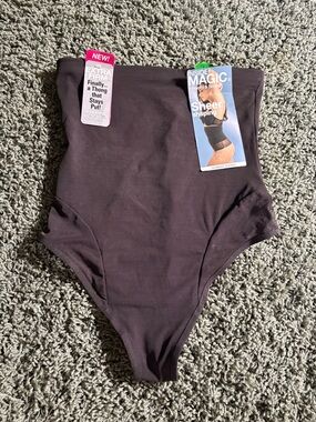 Naomi & Nicole Extra-Firm Control Shapewear Inside Magic Sheer Hi Waist Thong L